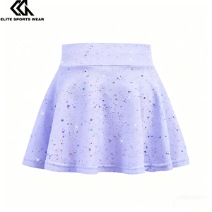 Quần áo thể thao cho bé gái trẻ in hình ngôi sao trắng co giãn mềm mại thoải mái Váy thể thao lưng cao Váy khiêu vũ/váy tập yoga Skorts - Product Image 2