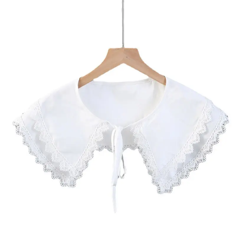 Bricolage chemise multifonctionnelle décoration col blanc détachable broderie de haute qualité vêtements accessoires col en dentelle