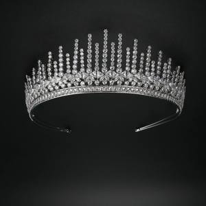 LUOXIN – <span class=keywords><strong>couronne</strong></span> de diadème de mariage en laiton, <span class=keywords><strong>fleur</strong></span> de luxe en Zircon pour femmes demoiselles <span class=keywords><strong>d</strong></span>'<span class=keywords><strong>honneur</strong></span> - Product Image 1