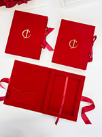 Boîte d'invitation de mariage personnalisée en velours vert émeraude luxueux, avec monogramme en feuille d'or, boîtes de souvenirs personnalisées