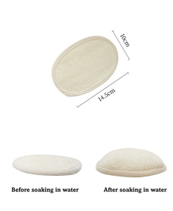 <span class=keywords><strong>Éponge</strong></span> de bain exfoliante en loofah naturel bio avec logo personnalisé, avec sangle de maintien, gant de douche ovale – Vente en gros - Product Image 2