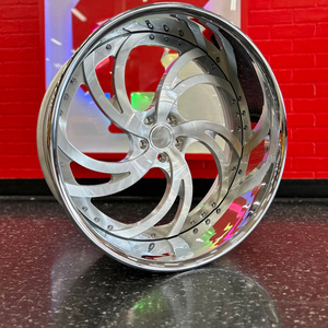 RCSR Llantas de 26 Pulgadas Cromadas con Borde Profundo, Rueda Forjada de 2 Piezas 5x114.3 5x120 5x130 para Autos Deportivos Chevy - Product Image 4