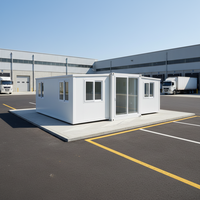 Maison conteneur extensible de 40 pieds en panneaux sandwich EPS, villa préfabriquée étanche, mini-maison 3 chambres, bureau moderne, hôtel