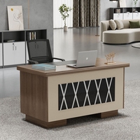 Bureau d'ordinateur en bois Ekintop pour enseignant avec étagère