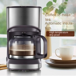 เครื่องทำกาแฟเอสเปรสโซ่อัตโนมัติใช้ในครัวเรือนเครื่องชงกาแฟแบบหยดพร้อมหม้อกาแฟแก้ว - Product Image 2