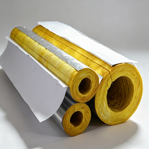 <strong>Thermal</strong> and Acoustic Aluminum Foil Glass <strong>Wool</strong> Pipe Insulation for Commercial HVAC Application - Product Image 3