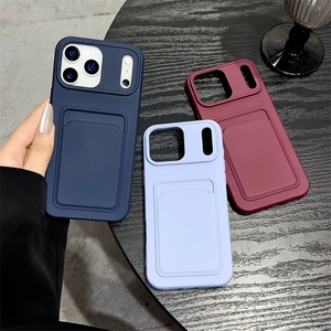 Funda Protectora de TPU Suave a Prueba de Golpes para iPhone 17 Air 16 15 14 13 12 11 Pro Max Plus XS XR, Funda de Silicona Suave con Ranuras para Tarjetas - Product Image 2