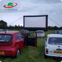 Écran d'affichage gonflable d'extérieur avec projecteur, à monter