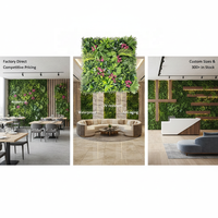 Panneau mural végétal artificiel anti-UV 40*60 cm pour aménagement paysager, clôture grillagée, mur de fleurs, panneau mural suspendu