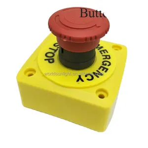 IP67 XLB-1A-YW 1NO 1NC waterproof Mushroom Emergency Stop Push Button Switch Control box