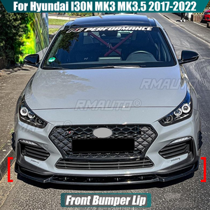 Car Front Bumper Lip for Hyundai I30N MK3 MK3.5 Hatchback 2017 2018 2019 2020 2021 2022 Body Kit Spoiler <b>Splitter</b> Canard Lip - Product Image 1