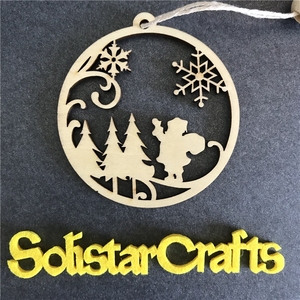 Décorations de <span class=keywords><strong>Noël</strong></span> en bois découpées au laser, flocons de neige en bois non finis, pendentifs en bois, ornements pour <span class=keywords><strong>Noël</strong></span> <span class=keywords><strong>2023</strong></span> <span class=keywords><strong>2024</strong></span> - Product Image 3