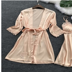 Fuente de productos para el comercio exterior transfronterizo: Conjunto de dos piezas de bata de dormir/pijama para mujer, estilo loungewear, para verano - Product Image 4