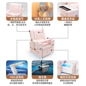 Sillón Eléctrico de Spa para Manicura y Masaje de Pies con Funciones Multifuncionales: Rizador de Pestañas, Exfoliación de Pies y Spa - Product Image 6