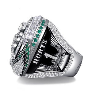 2025 NFL Philadelphia Đại Bàng siêu bol vô địch Nhẫn Set thời trang bạc mạ hợp kim trang sức nhẫn cho món quà bên kỷ niệm - Product Image 3