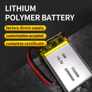 도매 722060 충전식 배터리 3.7v <span class=keywords><strong>lipo</strong></span> 배터리 1000mah 722060 리튬 폴리머 배터리 - Product Image 2