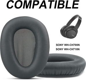 Coussinets d'oreille de remplacement CH700 pour Sony <span class=keywords><strong>WH</strong></span>-<span class=keywords><strong>CH700N</strong></span>, coussinets d'oreille en cuir protéiné de remplacement - Product Image 2