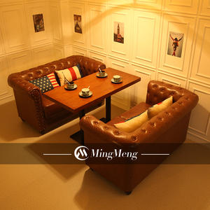 Mobili commerciali Chesterfield Design ristorante divano Night Club mobili divano e tavolo Set moderno caffè contemporaneo - Product Image 4