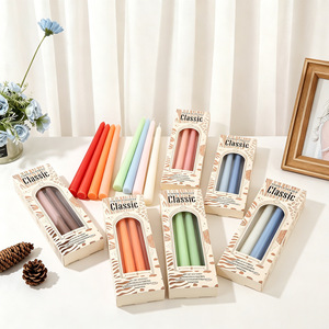 Bougies décoratives assorties, longues, sans fumée, en cire, pour mariage, dîner, fête, banquet - Product Image 3