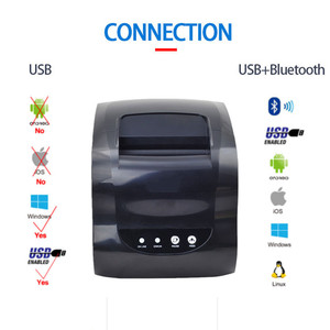 China Xprinter <strong>Supplier</strong> XP-365B Oem Odm Factory 2 in One <strong>Cheap</strong> Mini Usb Bt Wireless 80mm Pos Thermal Receipt Sticker Printer - Product Image 4