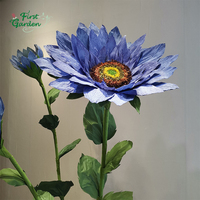 Meilleure vente de papier artificiel fait main géant faux tournesol scène de mariage accessoire d'événement décorations intérieures et extérieures