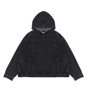 Chaqueta de Punto Personalizada con Bordado Transpirable para Hombre, Diseño Holgado, Cuello con Capucha, Estampado Invernal, Diseño Liso - Product Image 6