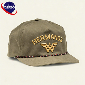 Gorras Snapback Bordadas en 3D de Alta Calidad QZFSO con su Propio Logotipo, Gorra de Béisbol de 5 Paneles de Nailon con Visera de Cuerda, sin Estructura - Product Image 1
