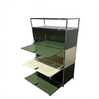 Bureau de travail modulaire en acier inoxydable, personnalisable