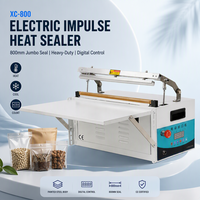 Machine de scellage thermique automatique à passage continu Xicang XC-800, finition peinte, scelleuse de sacs haute vitesse pour aliments et boissons