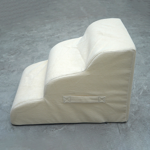 Moderne Luxus-Haustiertreppe Stilvolle Hunde- & Katzen-Schaumstoffleiter mit Abnehmbarem Waschbarem Bezug für Schlafzimmer Bett und Sofa - Product Image 5
