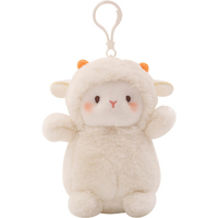 Porte-clés pendentif en peluche lapin mignon de dessin animé avec oreilles, 18 cm, rembourré en coton PP, cadeau d'anniversaire, décorations suspendues