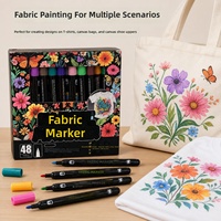 Ensemble de stylos marqueurs pour tissu, résistants à l'eau, marqueurs de peinture textile pour vêtements, chaussures en toile, sacs, peinture DIY, art, artisanat, kit de dessin