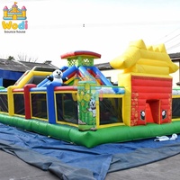 WODI - Castillo Inflable de PVC de Grado Comercial de 0,55 mm, Castillo Inflable con Tobogán, Barco Pirata Inflable, Actividad para Carnaval Escolar Acuático