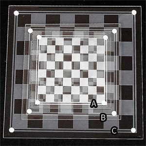 Hot Selling Luxury 25*25cm Frosted Glass Chess Set Children's Crystal Chessboard Puzzle <b>Board</b> Game Tabletop - Product Image 4