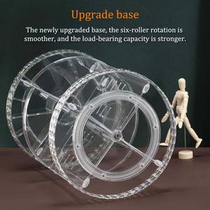 מארגן איפור מסתובב 360 מעלות, מתכוונן, לסיטונאות, לאחסון מוצרי קוסמטיקה וטיפוח - Product Image 5