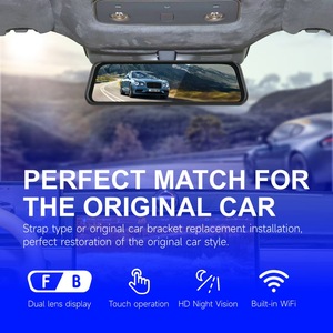 Cámara de Visión Trasera para Espejo Retrovisor con Pantalla Táctil IPS de 10 Pulgadas y 1080p, Doble Lente, Visión Nocturna, Carplay y Control por Aplicación - Product Image 5