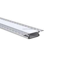 Profilé LED en alliage d'aluminium anodisé pour éclairage linéaire de plafond, dissipation thermique