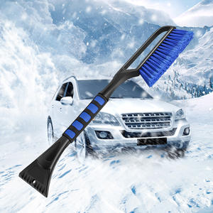 Grattoir à neige X66 avec brosse, en ABS, pour vitres de voiture, outil de déneigement hivernal - Product Image 5