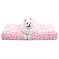 Coussin de couchage rectangulaire en fausse fourrure pour animaux de compagnie, rembourrage en fibre de polyester, tapis doux pour cage à chien, coussin lavable en peluche pour chat