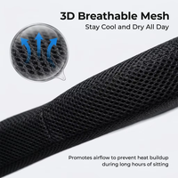 Coussin de siège ergonomique en mousse à mémoire de forme, maille 3D respirante, coussin orthopédique pour chaise, soulagement des douleurs au coccyx, tapis de siège pour le bureau