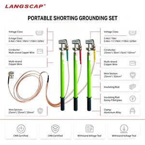 Langshuo – Nouvelle <span class=keywords><strong>Baguette</strong></span> de Mise à la Terre Portable en Cuivre à Court-Circuit, Tige d'Opération Terrestre, Pôle Chauffant Terrestre, OEM Personnalisé 220kV – Vente Directe Usine - Product Image 4