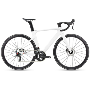 Bicicleta de Carretera de Fibra de Carbono Superligera 700c, Eje Pasante de Montaje Plano, Freno de Disco Hidráulico, 24 Velocidades, Manillar Integrado, Ruedas R Five Pro 24- - Product Image 1
