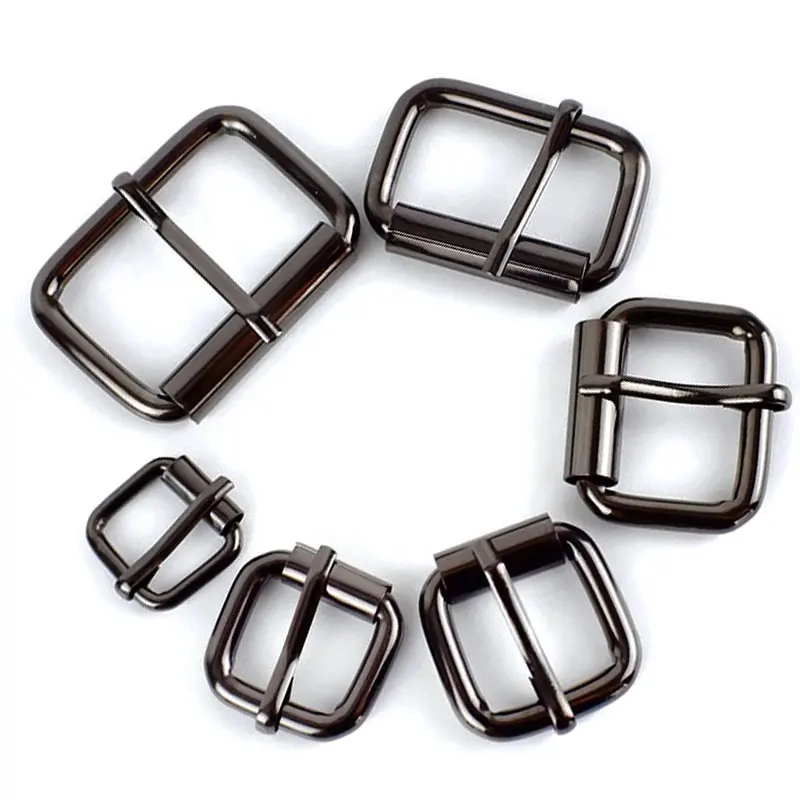 Metal Buckles for Belt Shoes Bag Strap Webbing Adjust Slider Roller Pin Buckle