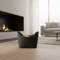 Panier de rangement pliable carré coloré pour bois de chauffage de la marque RY, sac de transport en tissu moderne, utilisation hôtelière, durable et pratique