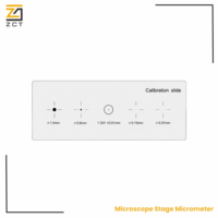 Glass Stage Micrometer Calibration Slide Compatible with Olympus Nikon Leica ZEISS Laboratory Microscopes