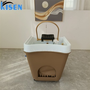 Bac à shampoing portable Kisen pour salon de coiffure, sans plomberie, couleur personnalisée, en plastique, avec fonction de lavage des cheveux et thérapie capillaire - Product Image 5