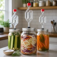 Bouchon de Fermentation en Plastique en Forme de S pour Vin, Bière, Fermentation de Conserves, Cornichons et Légumes