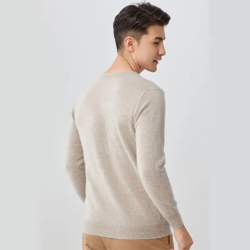 Cashmere per gli uomini maglione miglior girocollo Cashmere classico all'ingrosso 100% stile mongolo tinta unita inverno personalizzato