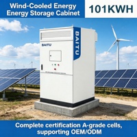 Coût du système de stockage d'énergie solaire photovoltaïque 101KWH 215KWH Lifepo4 à refroidissement par air, système de sauvegarde d'énergie pour les entreprises hors réseau/sur réseau