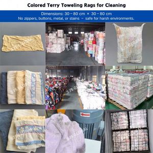 Chiffons en coton colorés robustes pour atelier, 100 % coton, qualité industrielle, pour le nettoyage - Product Image 5